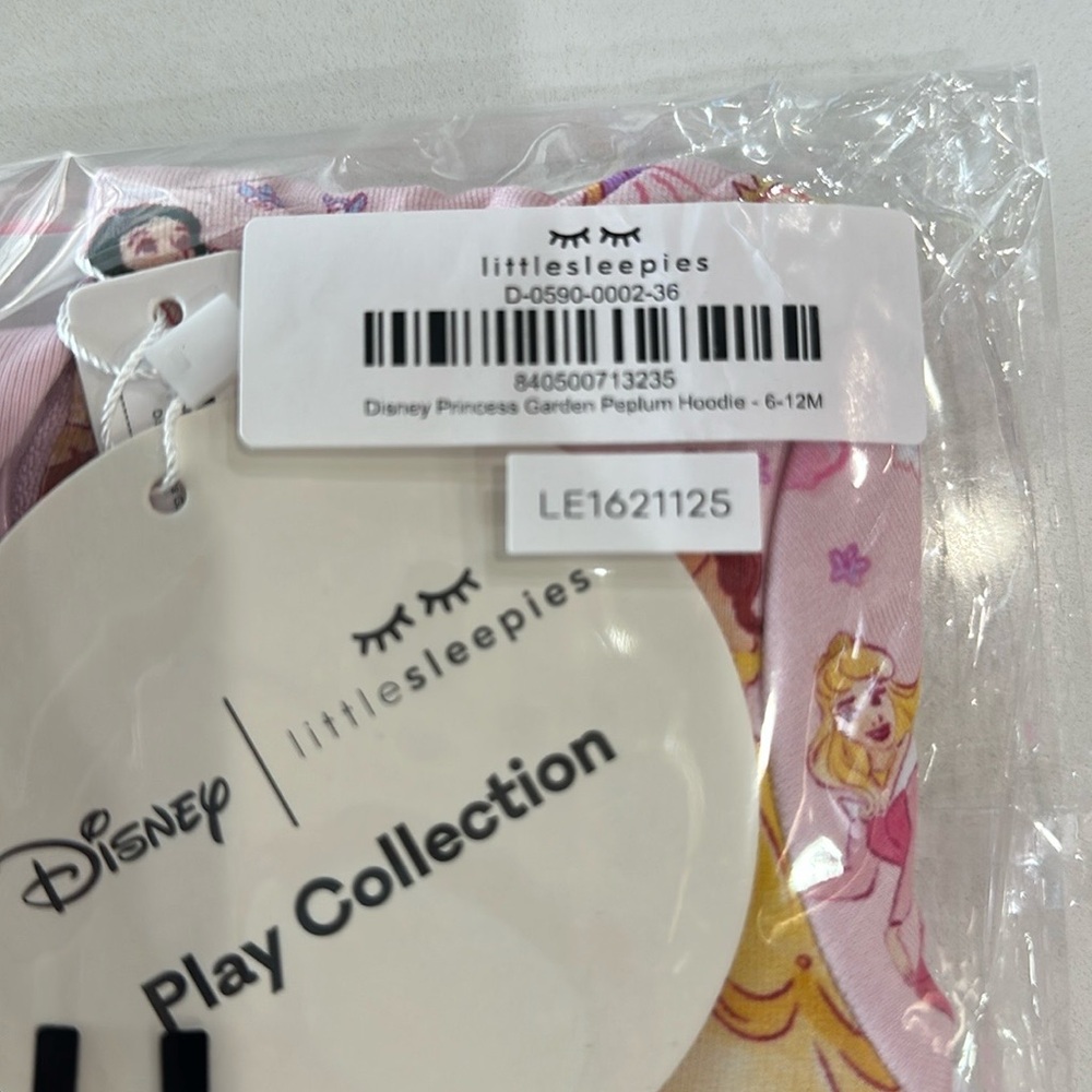 Little Sleepies Disney Princess Pink Peplum Hoodie - Picture 3 of 4